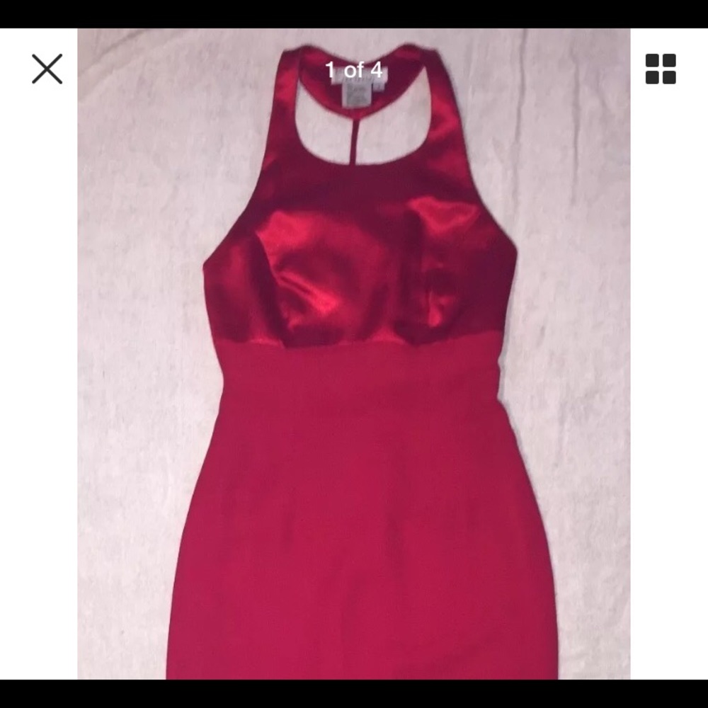 Andrea Polizzi for Rex Lester red fitted gown